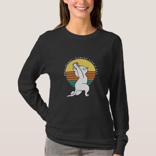 Camiseta Poder de Ronroneo Relájate Como Un Gato Yoga Retro