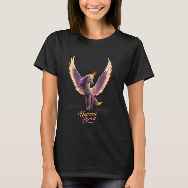 Camiseta Poder de unicornio magico para Chicas pequeños (Anverso)