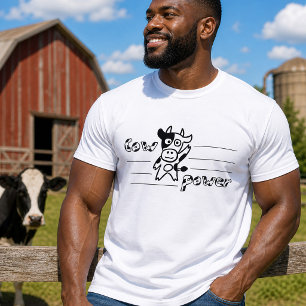 Camiseta Poder de Vaca Divertida