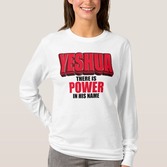 Camiseta Poder de Yeshua en su nombre (Anverso)