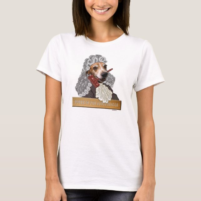 Camiseta Poder del beagle del juez de la pata (Anverso)