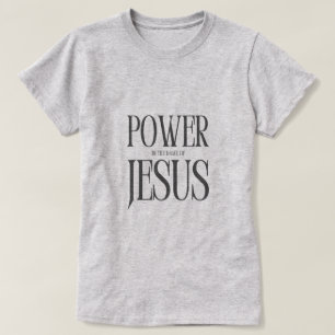 Camiseta Poder del nombre de Jesús (gris)