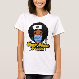 Camiseta Poder femenino de enfermería negra - historia negr