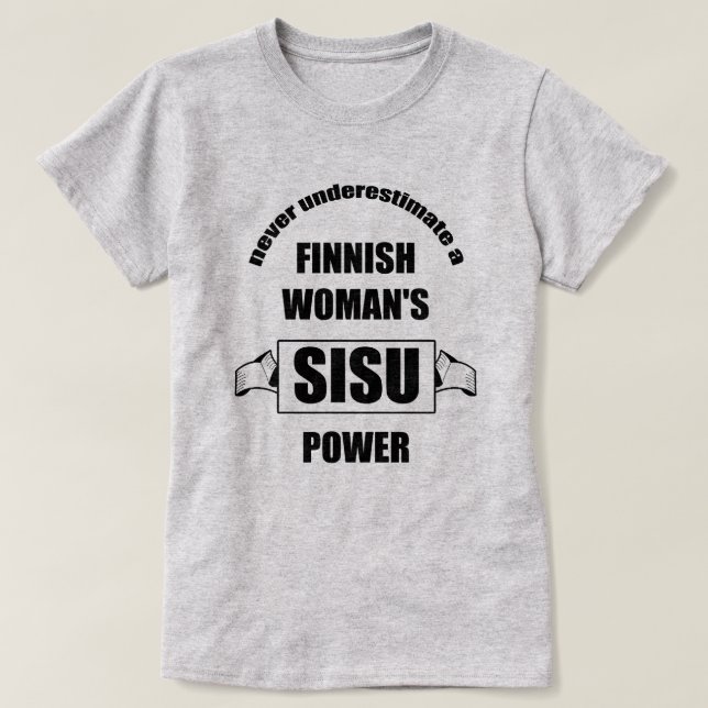 Camiseta Poder finlandés de la mujer SISU (Diseño del anverso)