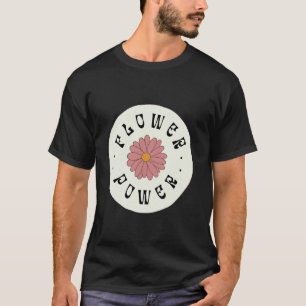 Camiseta Poder Floral, Amante Vegano Vegetariano Retro Nath
