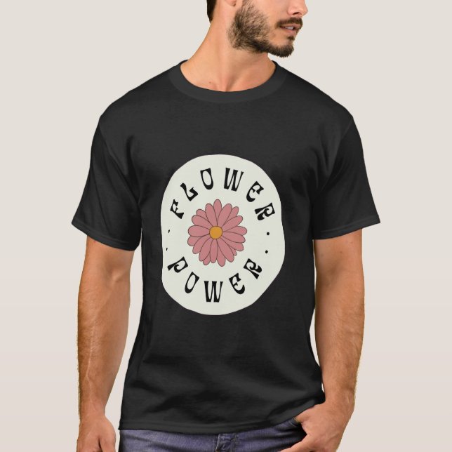 Camiseta Poder Floral, Retro Nathare Vegano Vegetariano Ama (Anverso)