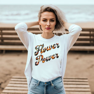 Camiseta Poder Floral Retro Vintage