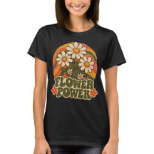 Poder Floral Vintage de los 70 Gráfico Retro Groov