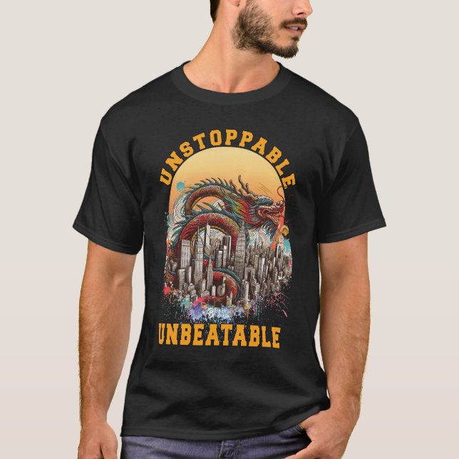 Camiseta Poder imparable Hombres Negro (Anverso)