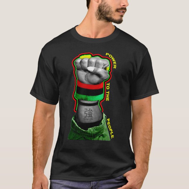 Camiseta Poder negro (Anverso)