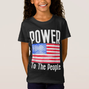 Camiseta Poder Para El Pueblo Bandera Estadounidense