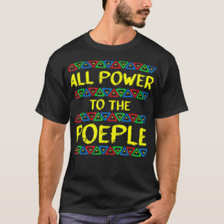 Camiseta Poder Para El Pueblo Historia Negra Africano-Estad