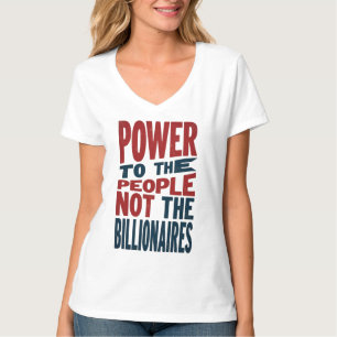 Camiseta Poder para el pueblo, no para los ricos - lema de 