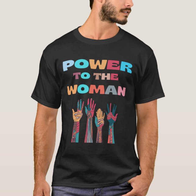 Camiseta Poder Para La Mujer Pegatina (Anverso)
