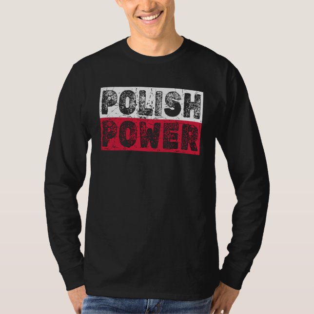 Camiseta Poder Polaco Bandera Vintage de Polonia (Anverso)