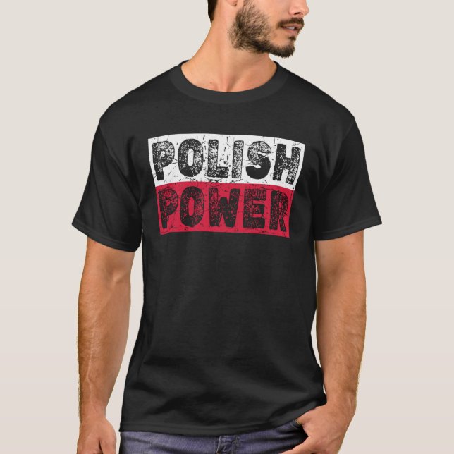 Camiseta Poder Polaco Bandera Vintage de Polonia (Anverso)