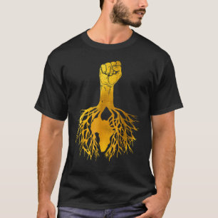 Camiseta Poder puño África Rota la historia negra Orgullo S