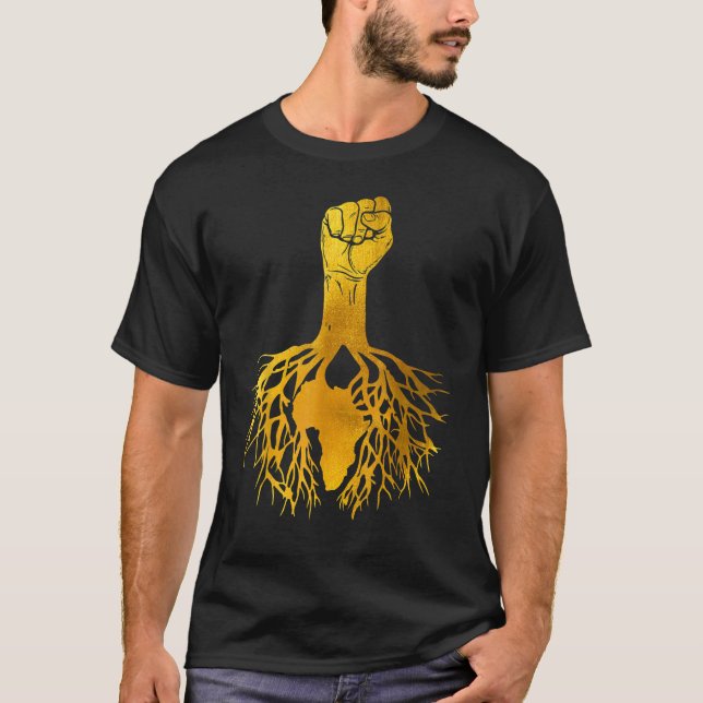 Camiseta Poder puño África Rota la historia negra Orgullo S (Anverso)