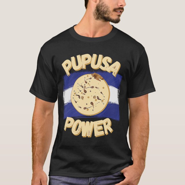 Camiseta Poder Pupusa Bandera Salvadoreña Comida y Cultura (Anverso)