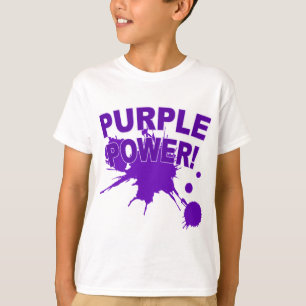 Camiseta Poder púrpura con un Splat grande de la pintura