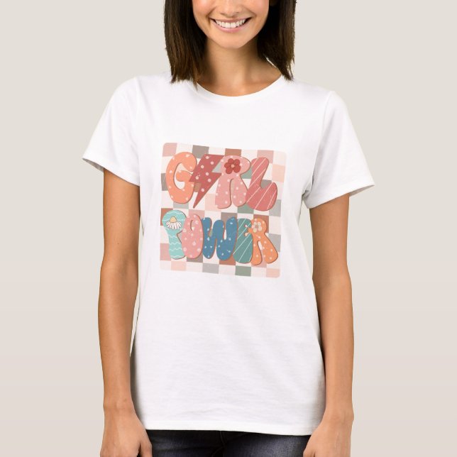 Camiseta Poder Retro de Chica (Anverso)