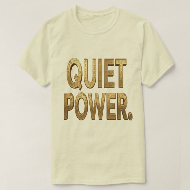 Camiseta Poder Silencioso Dorado (Diseño del anverso)