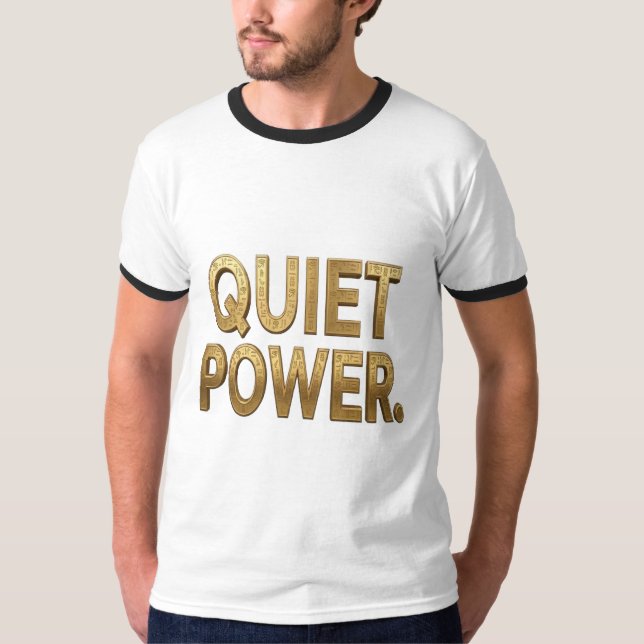 Camiseta Poder Silencioso | Gran Diseño Esfinge de Egipto (Anverso)