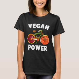 Camiseta Poder Vegano Divertida Bicicleta Vegana Amante de