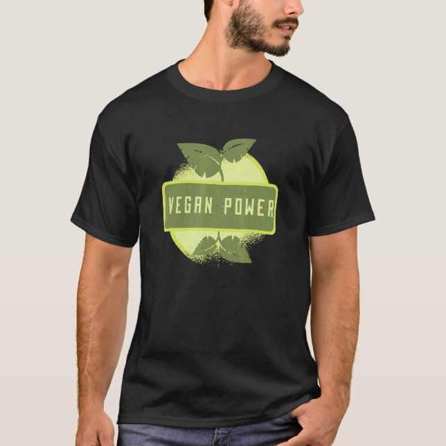 Camiseta Poder Vegano Vegetariano Planta Manzana Fisicocult (Anverso)
