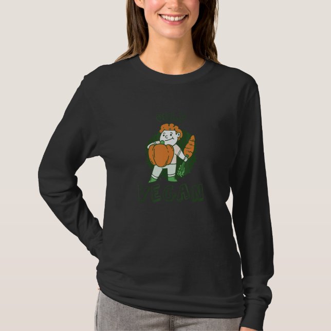 Camiseta Poder Vegano Vegetariano Planta Zanahoria Fisicocu (Anverso)