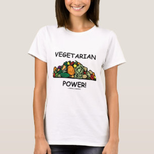 Camiseta ¡Poder vegetariano! (Humor vegetariano)