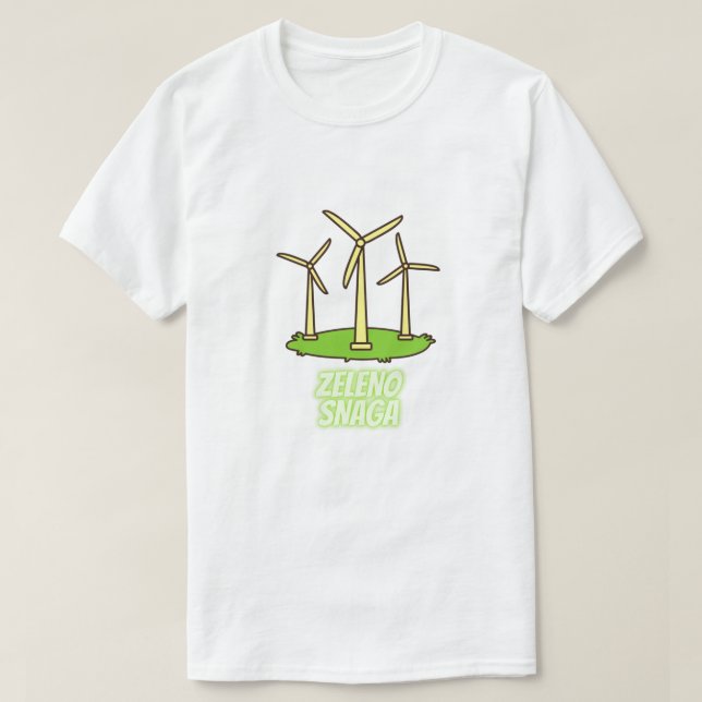 Camiseta poder verde en Bosnia - zelena snaga (Diseño del anverso)