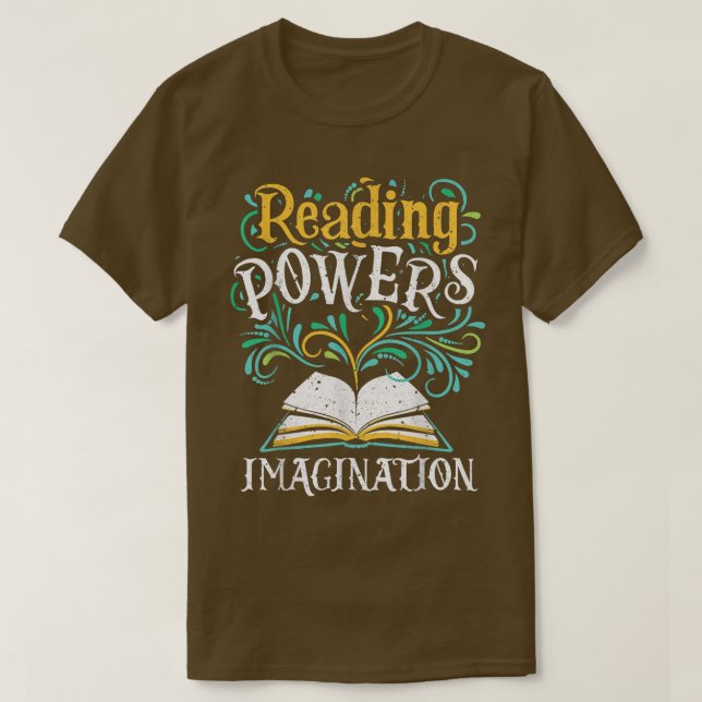 Camiseta Poderes de lectura Imaginación Bookworm Libros Lov (Diseño del anverso)