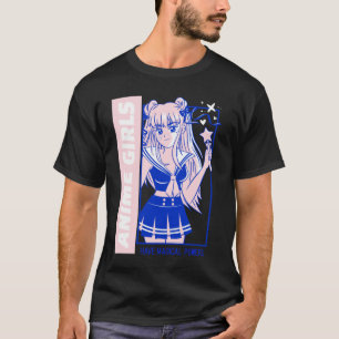 Camiseta Poderes mágicos de Anime Chica