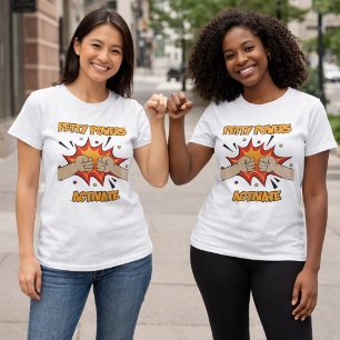 Camiseta Poderes Menores Activan Estilo Retro