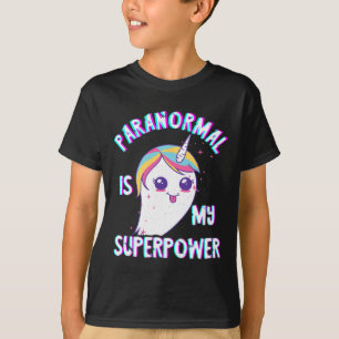 Camiseta Poderes paranormales fantasma unicornio caza de fa