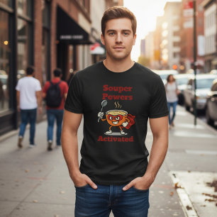 Camiseta Poderes Soperiores Activados Pun Punzante Divertid