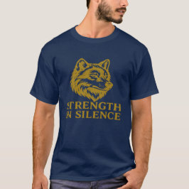 Camiseta poderosa "Fuerza en silencio" lobo T-Shirt