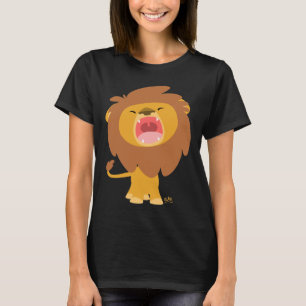Camiseta poderosa linda de las mujeres del dibujo