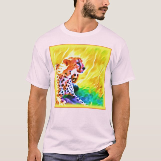 Camiseta Poderosa Pintura De Animales Chita. ¡Hazte con una (Anverso)