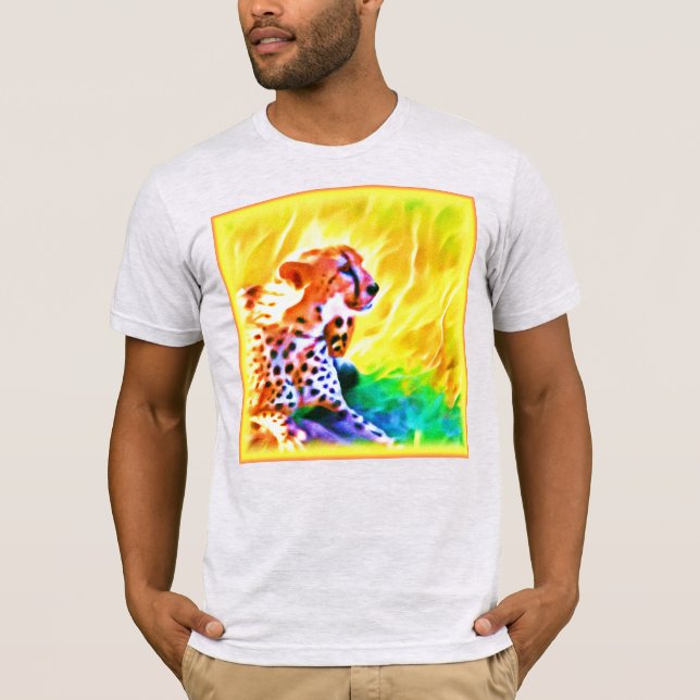 Camiseta Poderosa Pintura De Animales Chita. ¡Hazte con una (Anverso)