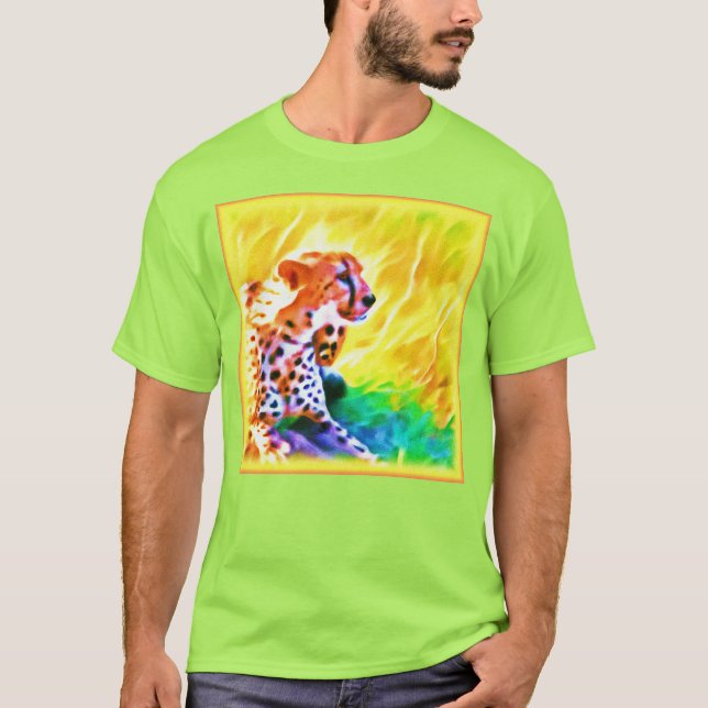 Camiseta Poderosa Pintura De Animales Chita. ¡Hazte con una (Anverso)