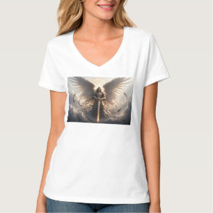 Camiseta Poderosa San Miguel el Arcángel Mujeres V Cuello T