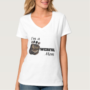 Camiseta Poderosas patas de texto para gatos/perros para ma