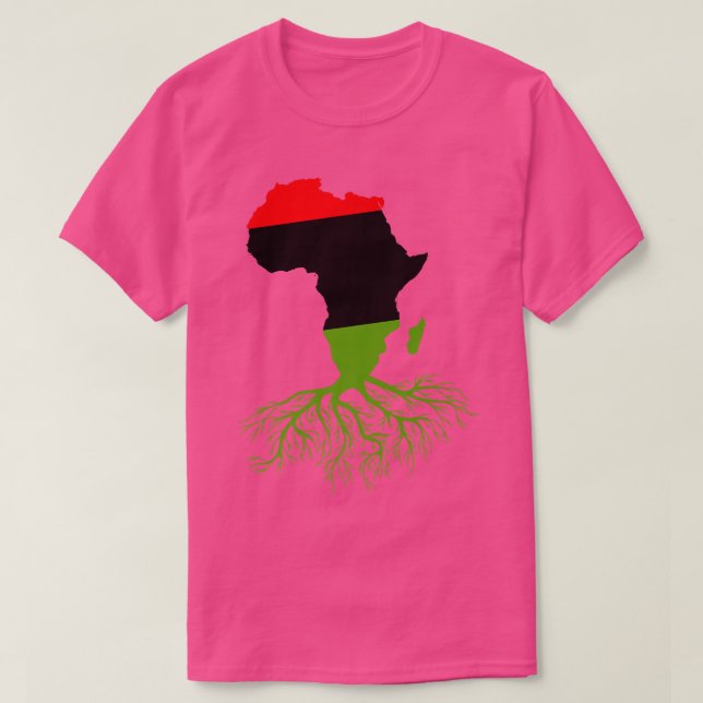 Camiseta Poderosas raíces de la historia negra africana, me (Diseño del anverso)