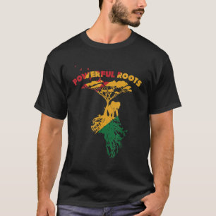 Camiseta Poderosas raíces del orgullo afroamericano negro P