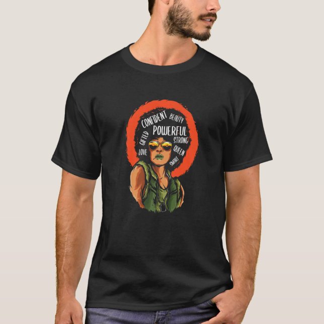 Camiseta Poderoso afro (Anverso)