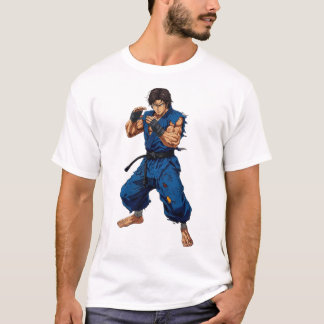 Camiseta Poderoso artista marcial en Gi azul – Lucha muscul