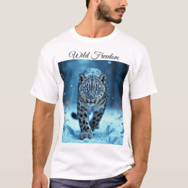 Camiseta Poderoso depredador nevado salvaje belleza fría