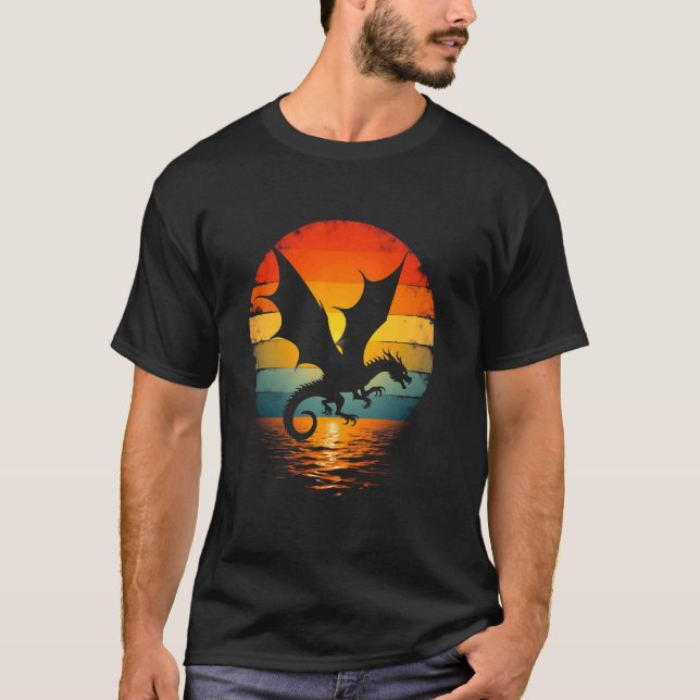 Camiseta Poderoso Dragón al Atardecer (Anverso)